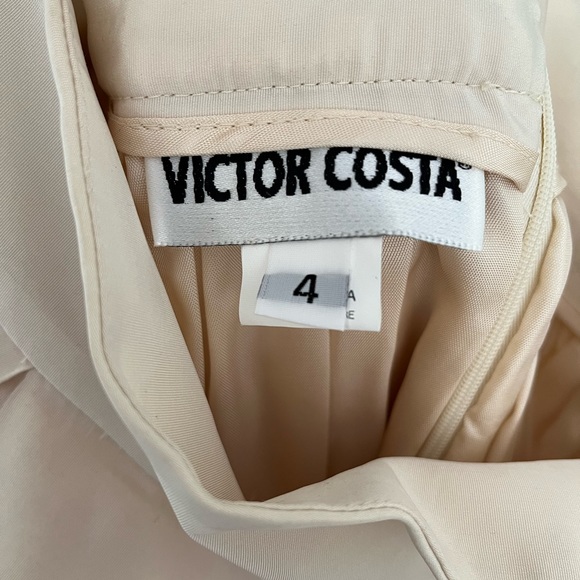 Vintage NWT Victor Costa Cream Maxi Skirt with Purple Hydrangea Embroidery - Picture 5 of 8